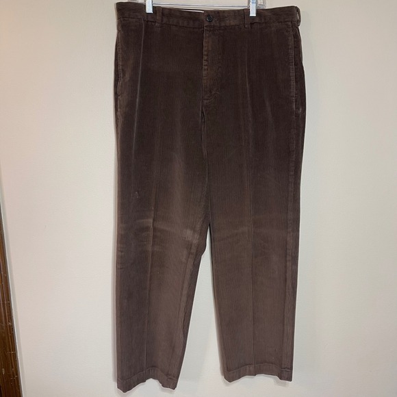 Brooks Brothers Other - Brooks Brothers 346 Mens Brown Corduroy Pants Flat Front‎ Cotton 38x30